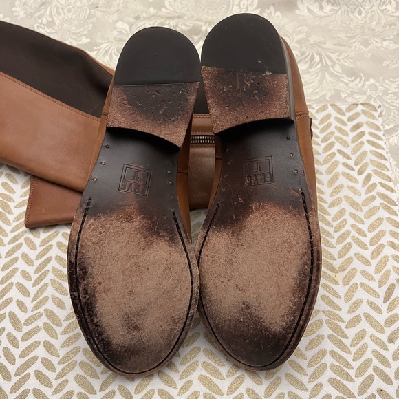 Frye Melissa Cognac Tall 8 1/2 Boots - Picture 4 of 10